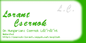 lorant csernok business card